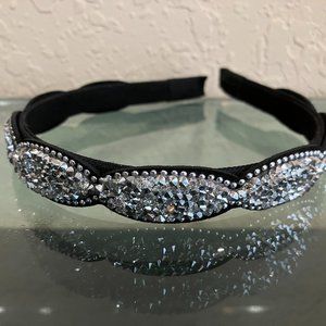 Black Headband with Rhinestones